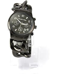 Unisex Luxury Quartz Analog Super Sports Watch Wristwatch Stainless Steel Top New Black