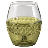 ハリオ ホットドリンクグラス 260ml 透明オリーブグリーン HDG-260-TOG