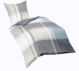 Fleuresse modern life 22675 Fb. 2 Mako-Satin Bettw&auml;sche / 155 x 220 cm blau