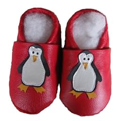 African Footprints Softleder Handgemachte Krabbelschuhe - Pinguin Gr��e 1 (0-3m)