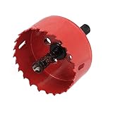 uxcell　ホールソー　穴オープナー　メタル　レッド　ブラック　60mm直径　1個