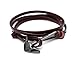 VIRGINSTONE Gun Gray Anchor 2.0 Bracelets on Genuine Colorful Cowhide Leather