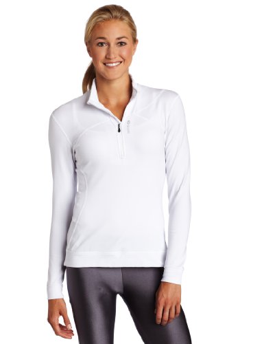 Sugoi Womens MidZero Zip Thermal Top (White, Medium)