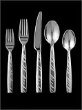 Ginkgo 079914-12005-0 Driven Rain 5 Piece Place Setting - 18/10 Stainless - Mirror Finish