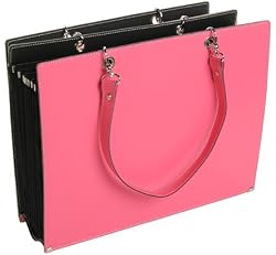 Fiorentina Expandable File Folio Business Tote - Pink