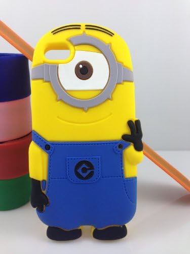 Case Mama Despicable Me Yellow Minions 3D Soft Silicone Case Defender Cover (iPhone5c One Eye)
