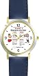 Habit 7 - Sharpen the Saw (English Text) - DELUXE TWO-TONE WATCH from THE 7 HABITS - WATCH COLLECTION BY WATCHBUDDY&reg; - Arabic Numbers - Blue Leather Strap-Size-Children's Size-Small ( Boy's Size & Girl's Size )