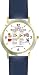 Habit 7 - Sharpen the Saw (English Text) - DELUXE TWO-TONE WATCH from THE 7 HABITS - WATCH COLLECTION BY WATCHBUDDY&reg; - Arabic Numbers - Blue Leather Strap-Size-Large ( Men's Size or Jumbo Women's Size )