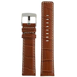 Watch Band Leather Honey Brown Sport Model 28 millimeter Tech Swiss