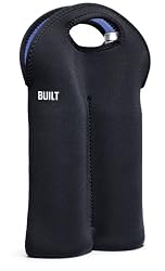 Built Neoprene 2-Bottle Wine Tote, Black