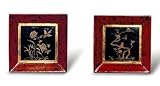 Set of 2 Porcelain Eastern Accents Stippling Plates