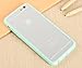 iPhone 5 & 5S Hybrid Bumper Case, ANLEY Candy Trim Series - [1.5mm Slim Fit] [Shock Absorption] Jelly Silicone Bumper with Frosted Clear Hard Back Cover for Apple iPhone 5 & 5S (Mint Green) + Free Ultra Clear Screen Protector Film