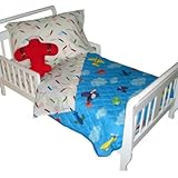Whisper Soft Skyway 4-Piece Toddler Bedding Set