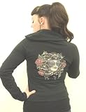 Ed Hardy Gypsy Girl Tattoo Print Hoodie Don Ed Hardy Small - Large
