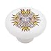 Aztec Sun God Design Decorative High Gloss Ceramic Drawer Knob