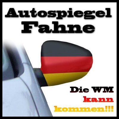 Oramics Fahne Germany Auto Aussenspiegel Flagge Deutschland WM 2010 AutoFahne Autoflagge Spiegel GEIL Germany Spiegel Socke NEU