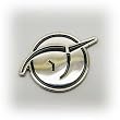 Invisible Pink Unicorn Lapel Pin - bright silver finish