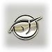 Invisible Pink Unicorn Lapel Pin - bright silver finish