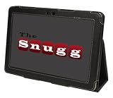 Snugg Samsung Galaxy Tab 10.1 Case, Cover and Flip Stand in Leather with Elastic Hand Strap and Premium Nubuck Fibre Interior (Black) - 10.1 inch version only - From the Creators of the Number 1 Best Selling iPad 2 case