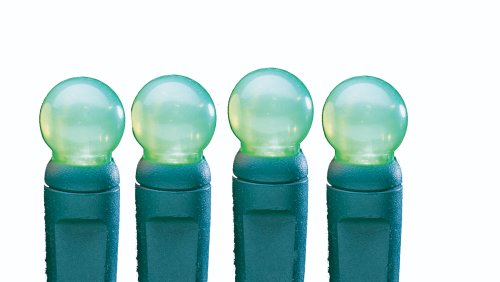 GKI Bethlehem Lighting 35-Light Pearlized G12 LED Light Set, Green Bulbs, Green Wire