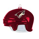 Pack of 2 NHL Phoenix Coyotes Blown Glass Helmet Christmas Ornaments 4"