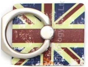 Withjenny Vintage UK Flag Cell Phone Stand Holder Desk Stand 360 Rotation Portable Ring Grip Stand for iPhone 5s 6 Plus SE Samsung Galaxy S7 Edge S6 Edge Note 5 and any other phones &amp; Tablets