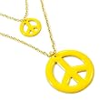 Yellow Double Peace Gold Fashion Necklace