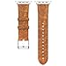 Apple Watch Band, JETech 38mm Genuine Leather Strap Wrist Bands Replacement w/ Metal Clasp for Apple Watch All Models 38mm (Brown)