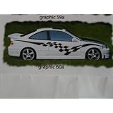 Check Flag 60 Side Graphics Decal Decals All Car Truck by Superb