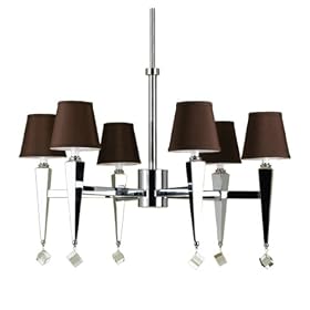 AF Lighting 6779-6H Candice Olson Margo 6 x 60-Watt Light Candle Base Chandelier, Chrome... by Candice Olson