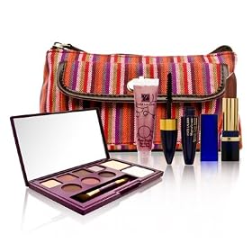 Estee Lauder Travel Set (Multi-Colored Stripes) 5 Piece Set