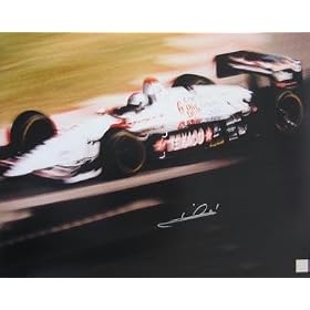 Superstar Greetings MAN-16e MARIO ANDRETTI SIGNED 16X20 PHOTO - TEXACO BLUR