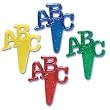 ABC Plastic Cupcake Decorating Picks - Set of 12