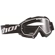 Thor MX Enemy Solid Adult Motocross Motorcycle Goggles w/ Free B&F Heart Sticker Bundle - Black