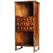 EXP Handcarved 47" Rustic / Antique Style Storage/TV Cabinet With Custom Hardware & 10 Mini Drawers
