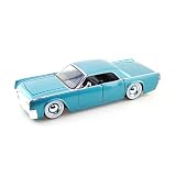 1963 Lincoln Continental w Baby Moons 1 24 Blue by Collectable Diecast