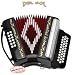 Musical Instruments : DEL SOL BUTTON ACCORDION DELUXE 12 BASS GCF BLACK