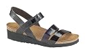 NAOT Kayla Sandal in Black Patent Leather