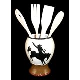 KITCHEN UTENSIL HOLDER, WESTERN COWBOY by ACK