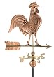 27" Luxury Polished Copper Fearless Rooster Weathervane