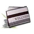 Saunatuch Wellnesstuch Badetuch Streifen Braun Frottee 80x200 cm (1-9-4)