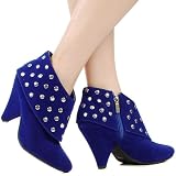 Trinity02 Studded Cuff Ankle Bootie BLUE