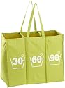 Zeller 13216 Wäschesammler, 3-fach, Polyester / 75 x 35 x 60, grün