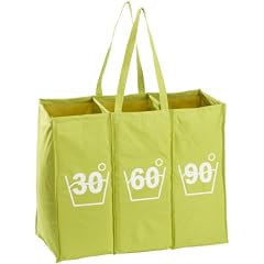 Zeller 13216 W�schesammler, 3-fach, Polyester / 75 x 35 x 60, gr�n