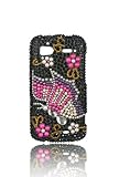 HTC Sensation 4G Full Diamond Graphic Case - Black w/ Rainbow Butterfly (Fr ....