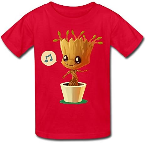 HOORIE Teenage Guardians Of The Galaxy Dancing Groot T-shirt Red Medium