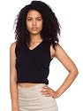 American Apparel Baby Rib Sleeveless Crop V-neck