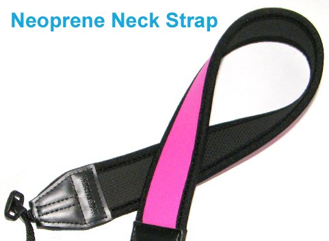 RainbowImaging High Quality Anti-Slip Elastic Neoprene Neck Strap for Canon, Nikon, Fuji, Olympus, Panasonic, Pentax, Sony cameras Purple