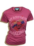 Junk Food Spiderman My Boyfriend is Amazing Huckleberry Juniors T-Shirt Tee