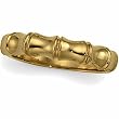 14K Yellow Gold Bamboo Design Wedding Band Duo - Lady's Ring